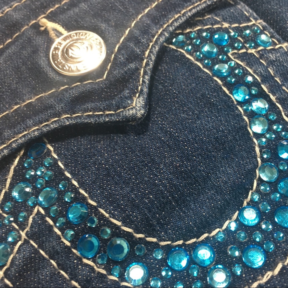 🔥True Religion🔥 Julie Jeans - Aqua Crystal - Picture 3 of 8